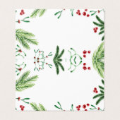 クリスマスベリーテントカード、エスコートカード (外部フラット)