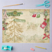 クリスマスベリーデザインシリーズ10 薄葉紙 (クラフト)