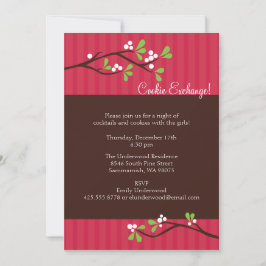 クリスマスベリーブランチパーティの招待状 招待状