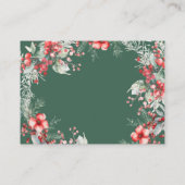 クリスマスベリーベビーシャワーおむつラッフルカード エンクロージャーカード (裏面)