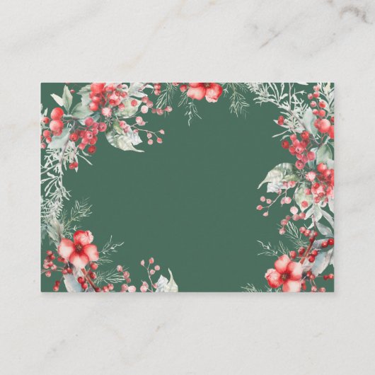 クリスマスベリーベビーシャワーベビー用ブック エンクロージャーカード (裏面)