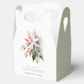 クリスマスベリーポインセチア茎葉水彩 フェイバーボックス (オープン)