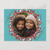 クリスマスベリーリースとCircle写真 シーズンポストカード (正面)