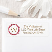 クリスマスベリーリースモノグラムラベル ラベル (インサイチュ)