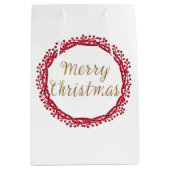 クリスマスベリーリース抱き枕 ミディアムペーパーバッグ (正面)