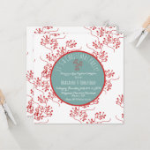 クリスマスベリーレッドスパイグクリスマスパーティー カード (正面/裏面インサイチュ)