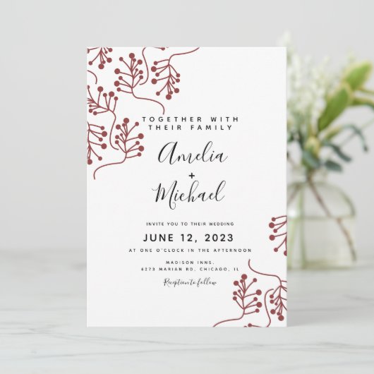 クリスマスベリー及びプライド植物学結婚院 招待状 (スタンド正面)