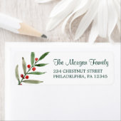 クリスマスベリー差出人住所ラベル ラベル (インサイチュ)