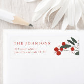 クリスマスベリー差出人住所 ラベル (インサイチュ)