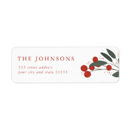 クリスマスベリー差出人住所 ラベル
