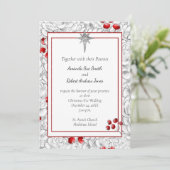 クリスマスベリー結婚式招待状 招待状 (スタンド正面)