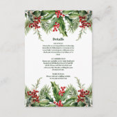 クリスマスベリー結婚&パイン エンクロージャーカード (正面)