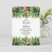 クリスマスベリー結婚&パイン 招待状 (スタンド正面)