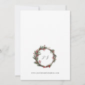 クリスマスベリー結婚&パイン 招待状 (裏面)