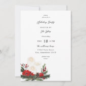 クリスマスベリー&キャンドルホリデークリスマスパーティー 招待状 (正面)