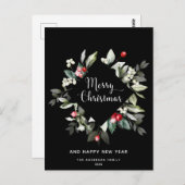 クリスマスベリー |休日ミニマルはがき ポストカード (正面/裏面)