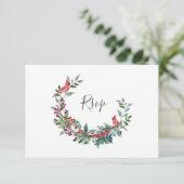 クリスマスベリー |休日結婚の食事の選択 出欠カード (スタンド正面)