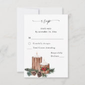 クリスマスベリー&松の食事RSVP VER 2 出欠カード (正面)