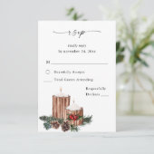 クリスマスベリー&松の食事RSVP VER 2 出欠カード (スタンド正面)