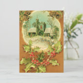 クリスマスベルが教会のカードで鳴り響いている シーズンカード (スタンド正面)