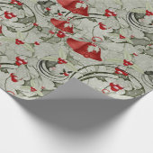 クリスマスベルとホリー ラッピングペーパー (角)