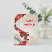 クリスマスベルとリボンはがき シーズンポストカード (スタンド正面)