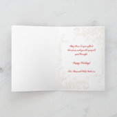 クリスマスベルと弓のフォトカード シーズンカード (内部)