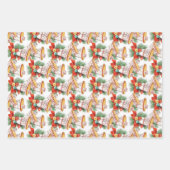 クリスマスベルと弓 ラッピングペーパーシート (正面2)