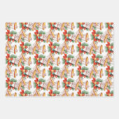 クリスマスベルと弓 ラッピングペーパーシート (正面)