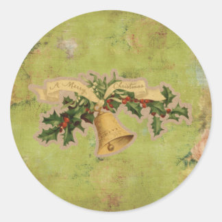 クリスマスベルのシール ラウンドシール