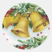 クリスマスベルのシール ラウンドシール (正面)