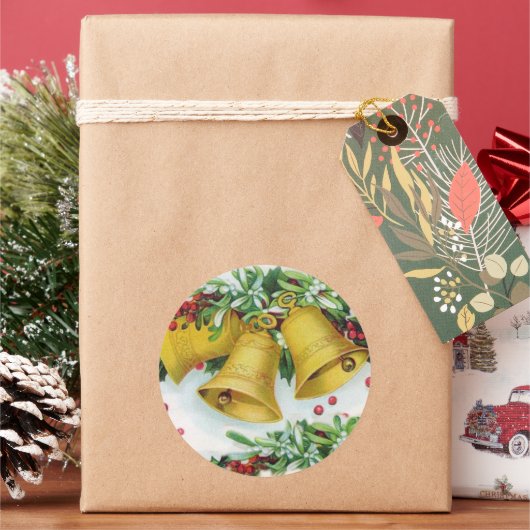 クリスマスベルのシール ラウンドシール (クリスマス)