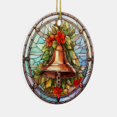 クリスマスベルのステンドグラススタイル セラミックオーナメント (右)