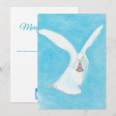 クリスマスベルをくわえた鳩 シーズンカード (正面/裏面)