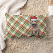 クリスマスベルガーピカードドグホリデイプレイド ランバークッション (ブランケット)