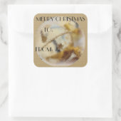 クリスマスベルギフトラベル スクエアシール (バッグ)