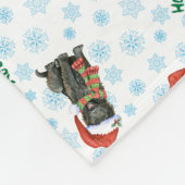 クリスマスベルギーシープドッグフリースブランケット フリースブランケット (角)