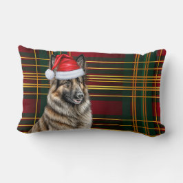 クリスマスベルギーテルヴューヌドグホリディプレイド ランバークッション