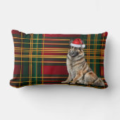 クリスマスベルギーテルヴューヌドグホリディプレイド ランバークッション (正面)