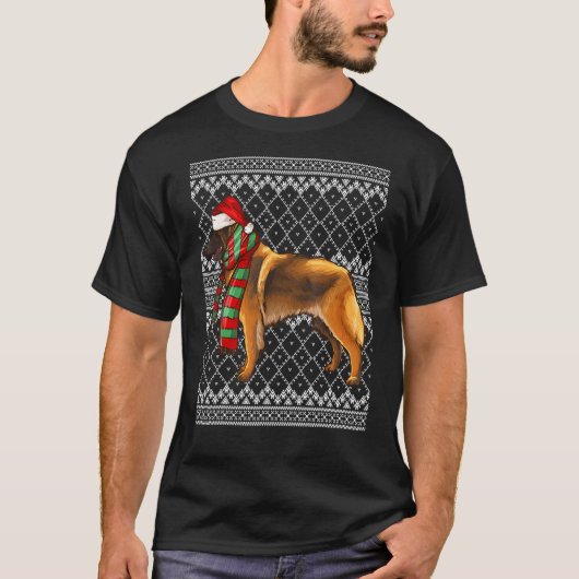 クリスマスベルギーテルヴューンサンタクロースハット醜いクリスマス Tシャツ (正面)