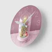 クリスマスベルジャー ラウンド壁時計 (傾斜)