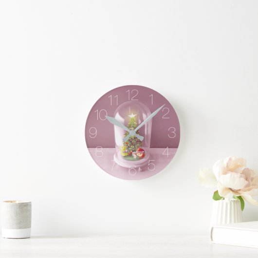 クリスマスベルジャー ラウンド壁時計 (ホーム)