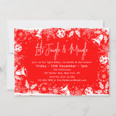 クリスマスベルジングルとミングルのおもしろいモダン冬 招待状 (正面)