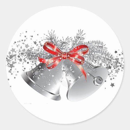 クリスマスベルスティッカー ラウンドシール (正面)