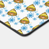 クリスマスベルスノーフレークホリデーパターン デスクマット (コーナー)