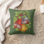 クリスマスベルズグリーン装飾用クッション クッション (ブランケット)