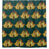 クリスマスベルズシャワーカーテン シャワーカーテン (正面)