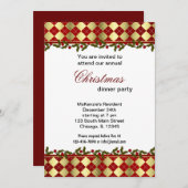 クリスマスベルズディナー 招待状 (正面/裏面)