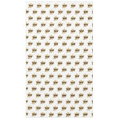 クリスマスベルズパターンホワイト金ゴールドフェスティバル エレガント テーブルクロス (正面)