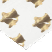 クリスマスベルズパターンホワイト金ゴールドフェスティバル エレガント テーブルクロス (アングル)